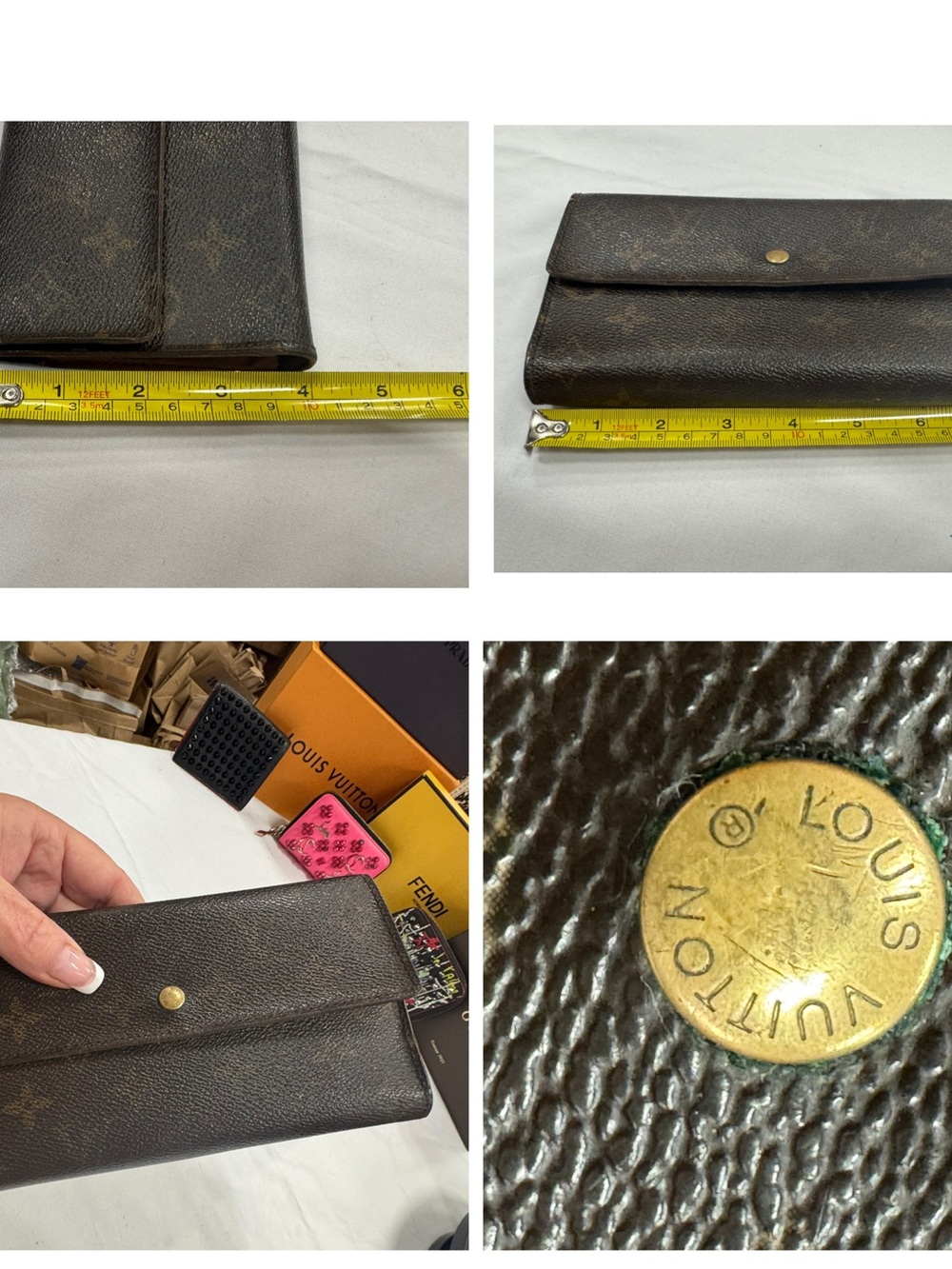 Authentic Louis Vuitton Monogram Porte Tressor Wallet - Picture 6 of 6